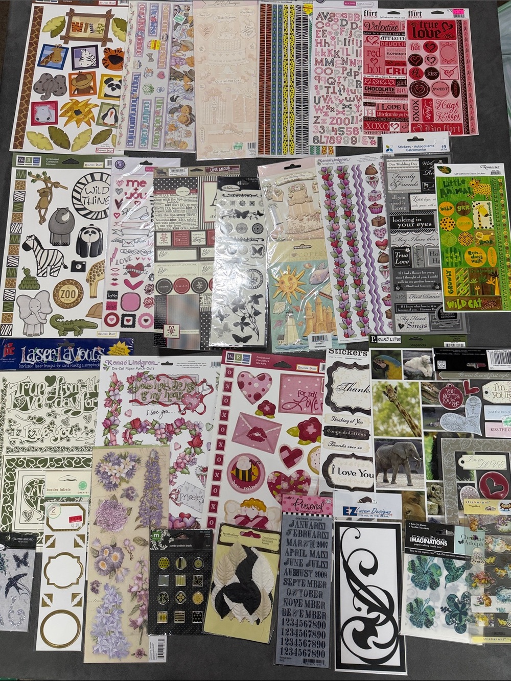 Scrapbooking Craft Supplies 30 Pieces Lot #6